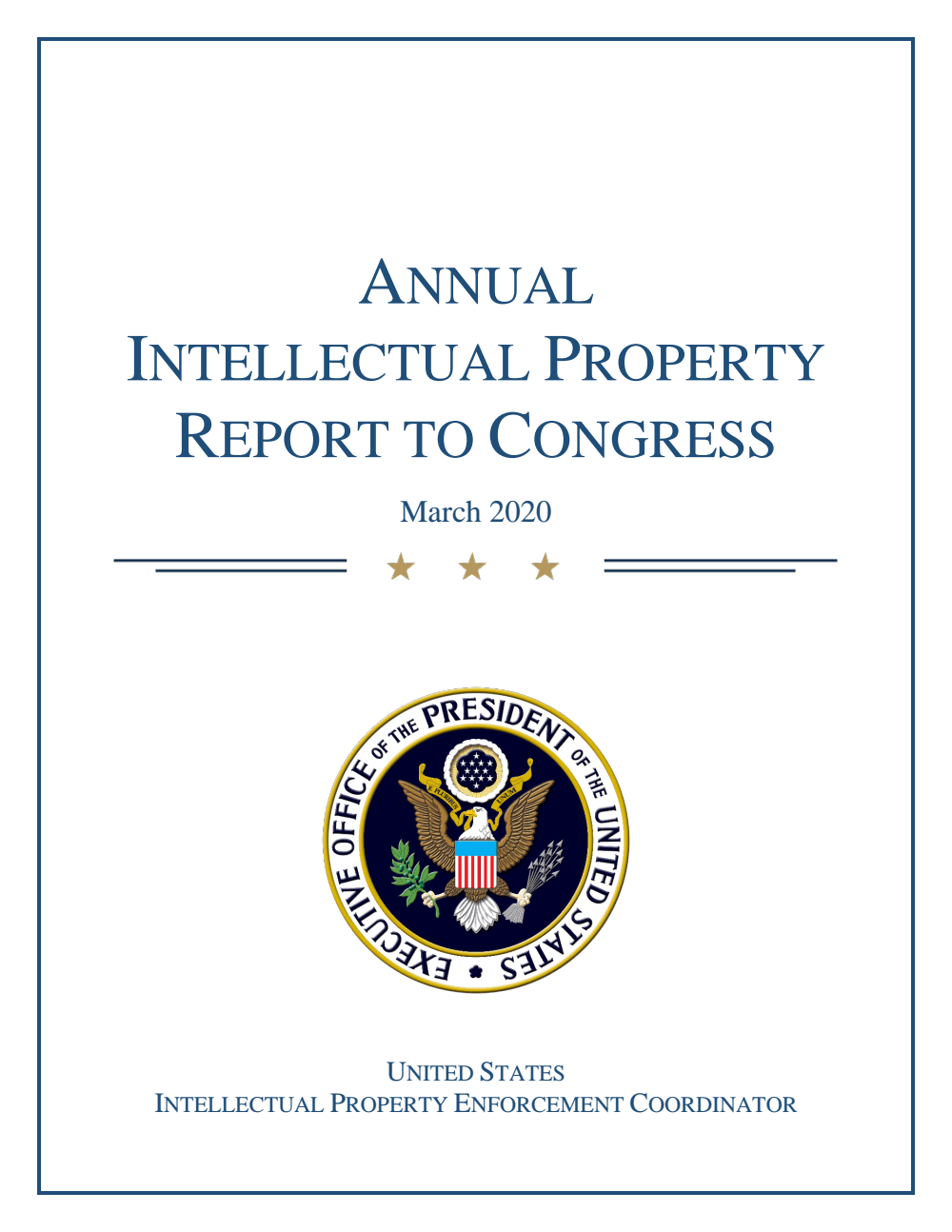 2020 Annual Intellectual Property Report to Congress — IPRCenter