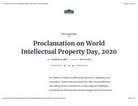 World Intellectual Property Day, 2020