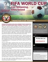 FIFA World Cup - Live Streaming Sites Seized