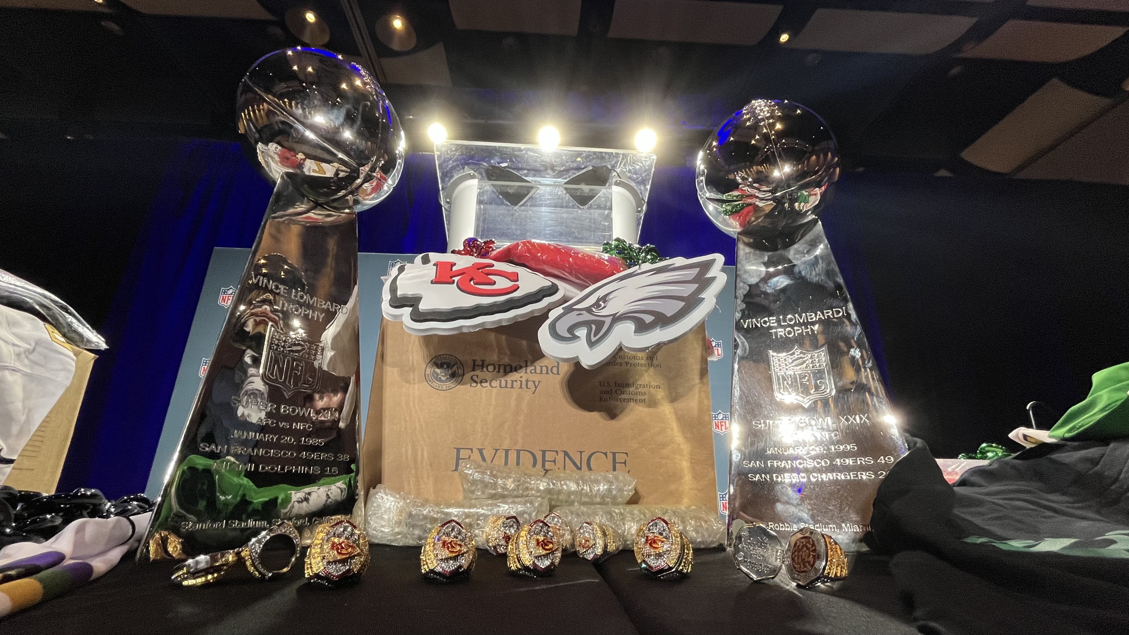 Sports merchandise seized ahead of Super Bowl LIX