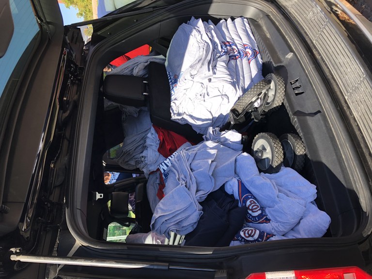 Shirts in trunk